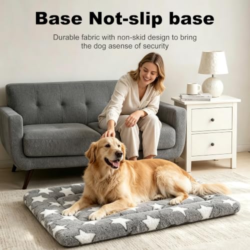 Dog Bed Mat Soft & Comfortable Dog Kennel Pad for Crate (XL(42"*28"*1.5") / Gray-1pc)