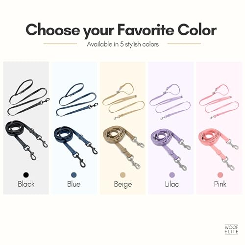 Hands Free Waterproof Dog Leash (Black / 7 FT)