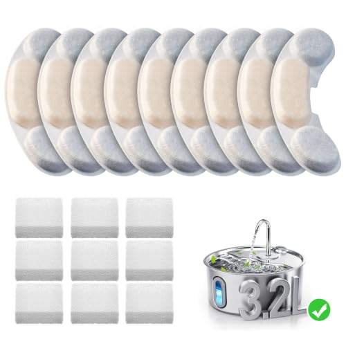 Official 9 PCS Filters & 9 Sponge for 3.2L (9 Packs)
