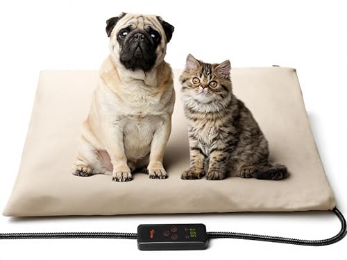 Pet Heating Pad (28.0"L x 20.0"W x 0.6"Th / Beige)