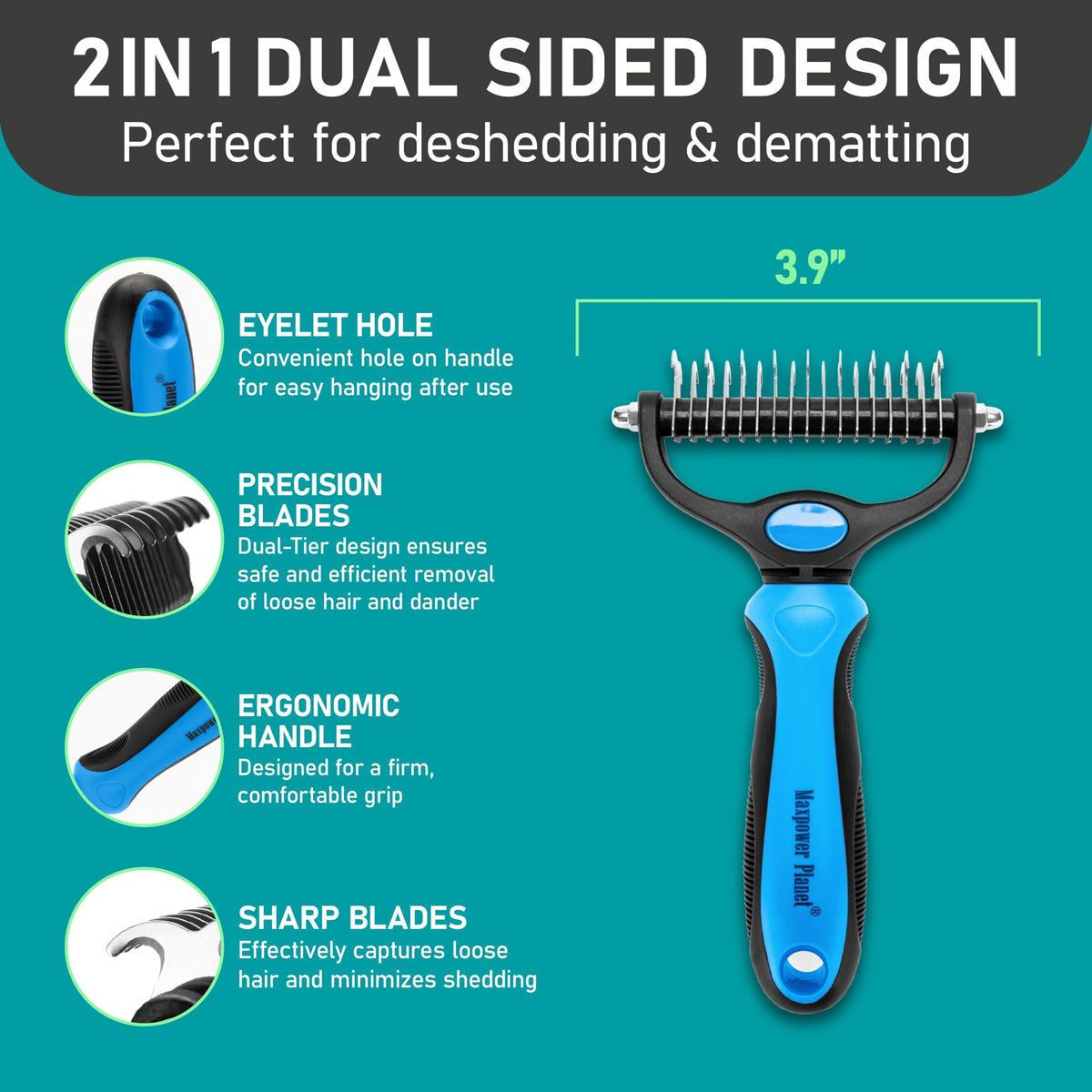 Pet Grooming Rake and Dematting Comb (C - Rake and Comb Kit (Best Value) / Large)