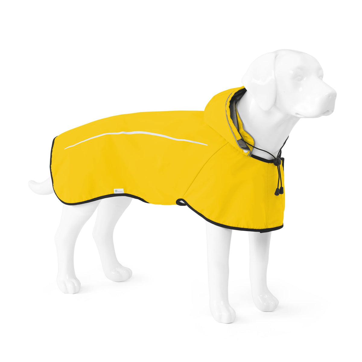 Dog Raincoat Adjustable Waterproof Pet Rain Jacket (Yellow / Large)