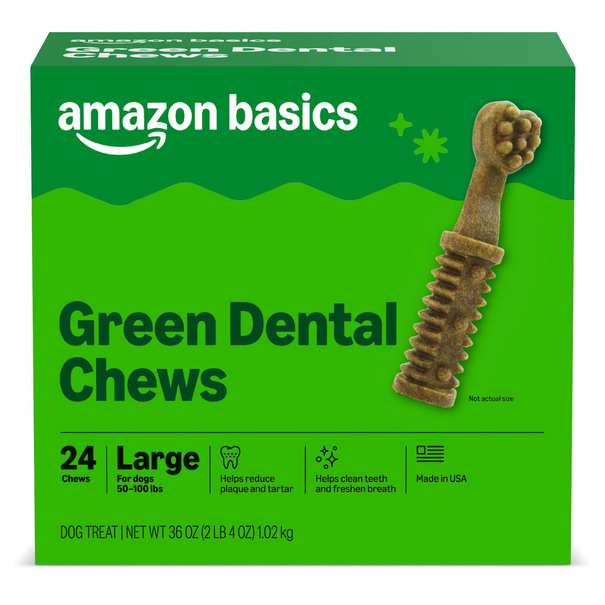 Dental Dog Treats to Help Clean Teeth & Freshen Breath for Large Dogs (Large Dogs (50 – 100 lb) / 24 Count (Pack of 1))