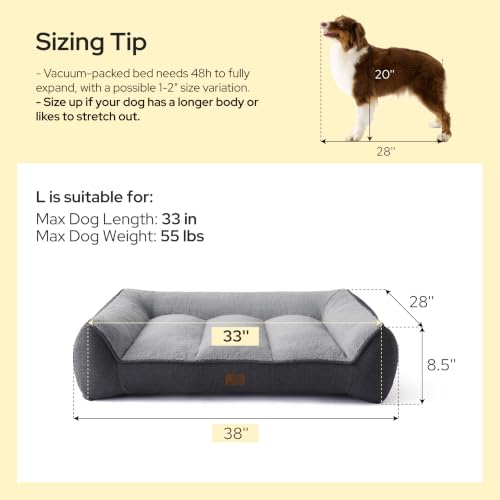 SupportMax® Extra Thick Orthopedic Dog Beds Large Sized Dog (Night Blue / 38"l X 28"w X 8.5"th)