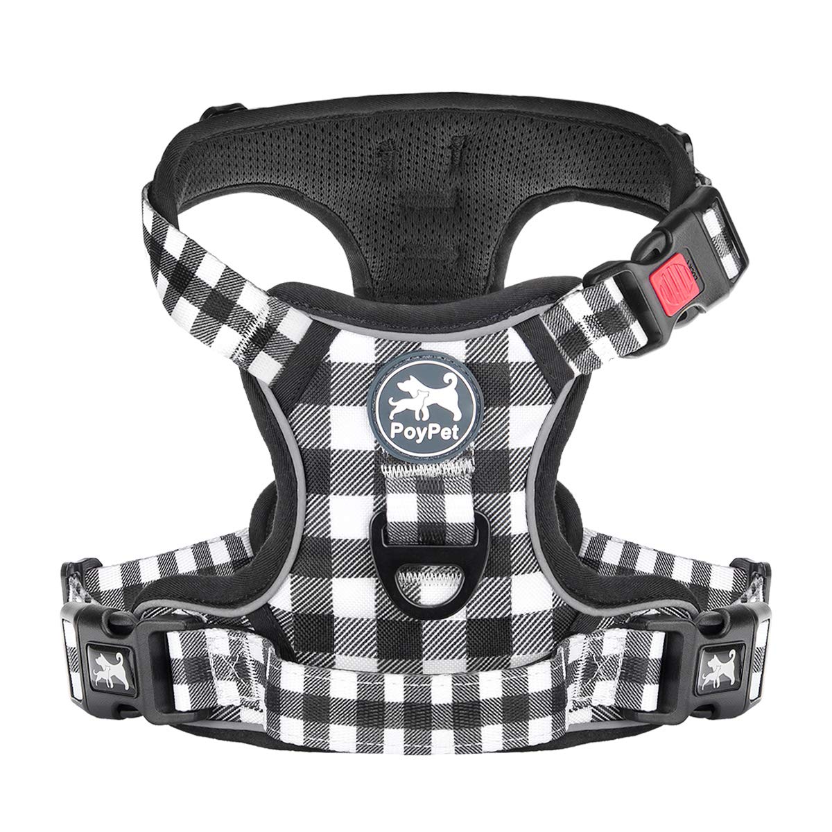 Plaid Dog Harness Medium (Medium / Grid)