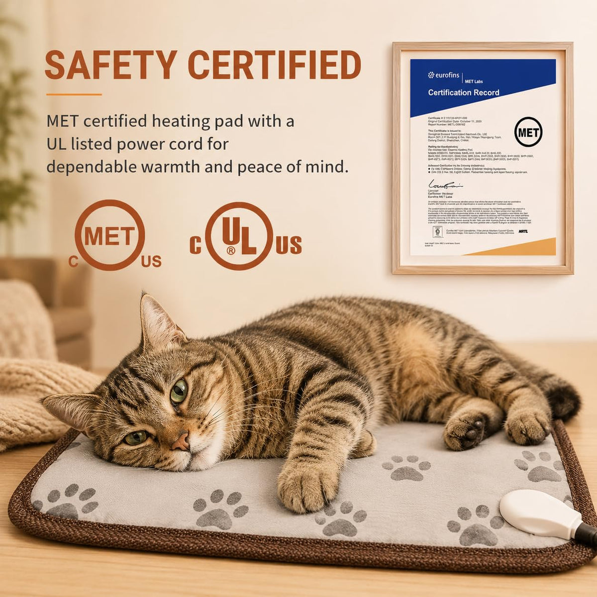 Cat Heating pad 18x18in with Normally Open Function (18.0"L x 18.0"W)