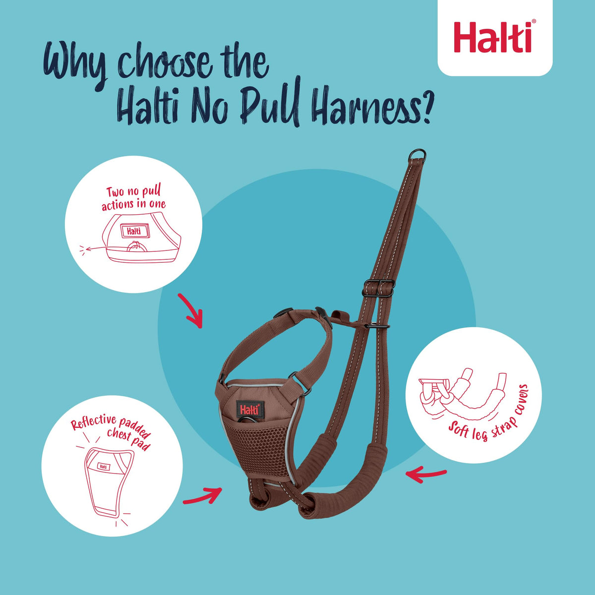 No Pull Dog Harness (Deep Walnut / XS)