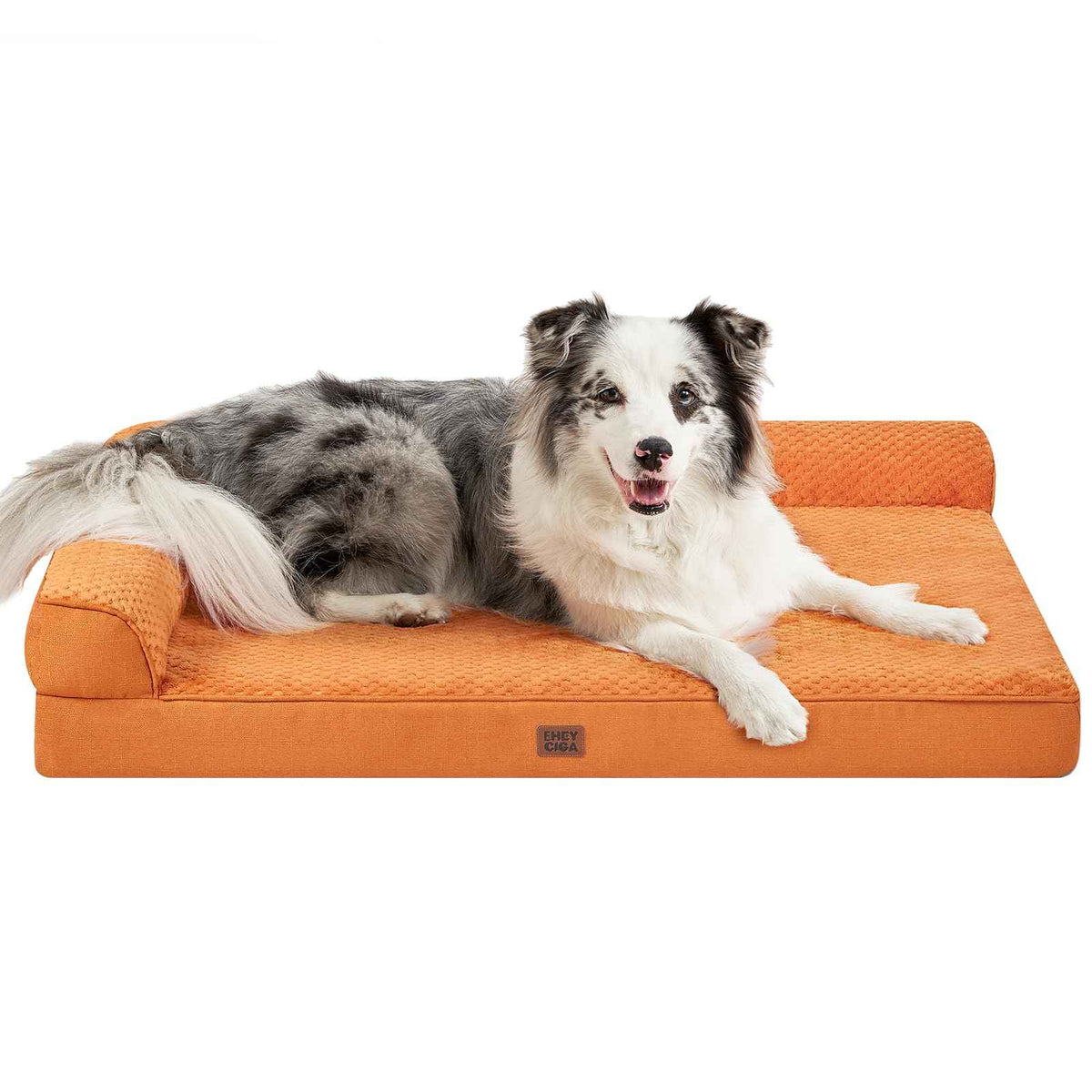 Memory Foam Dog Bed for Crate (Pumpkin / 41.0"L x 27.0"W x 6.5"Th)