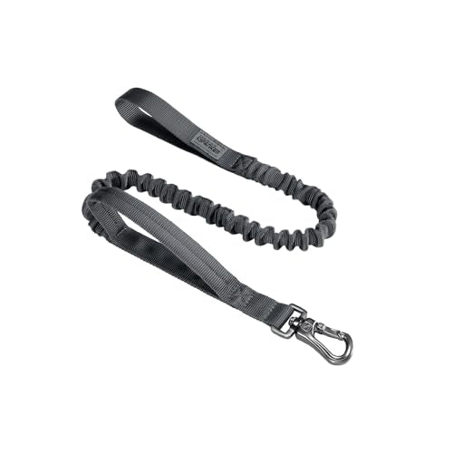 Military Nylon Bungee Dog Leash Elastic Leads (Grey)