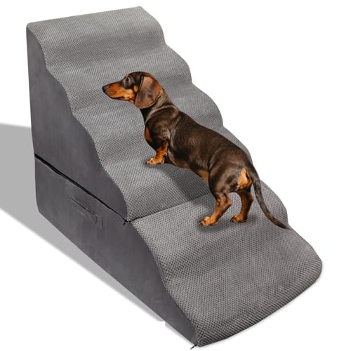 30 inch Dog Stairs&Steps for Small Dogs Up to 30 (Grey)