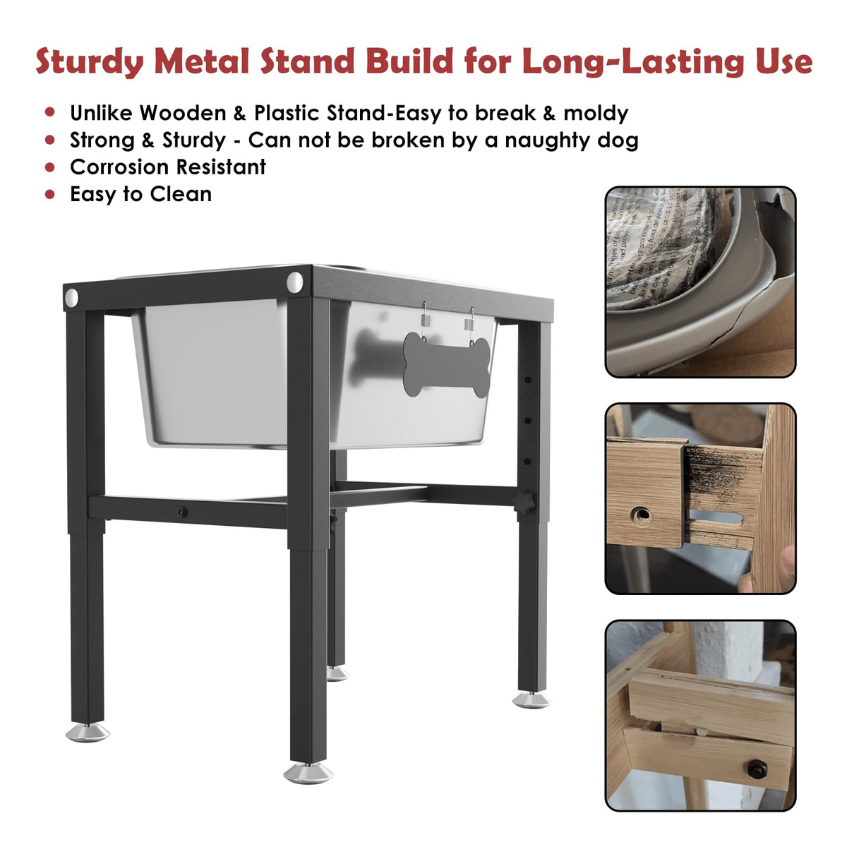 2.8 Gallon Elevated Large Dog Water Bowl (2.8 GAL Bowl / Height: 9.45-14.2")