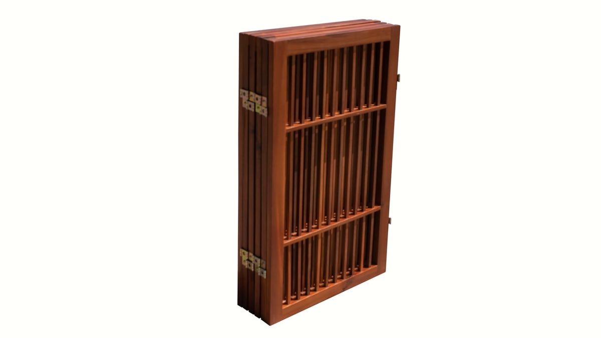 Pet Dog Gate Freestanding (6 Panel 30" Tall / Brown Pet Gate)