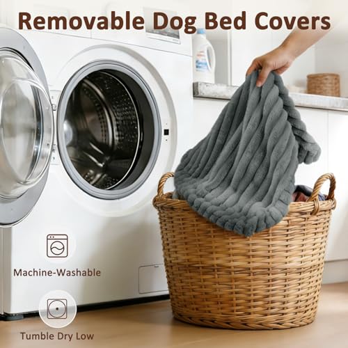 Orthopedic Dog Beds Large Sized Dog (Grey / L(35"x23"x4"))
