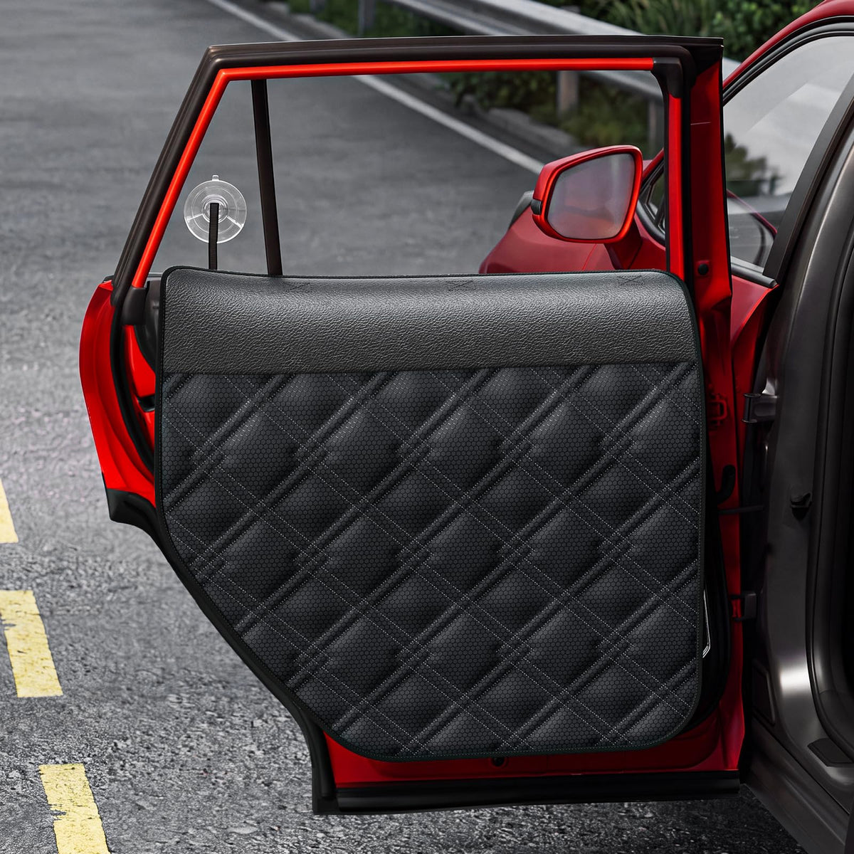 Dog Car Door Protector for Small SUVs with Small Windows (L [Fit Small SUV with Small window])