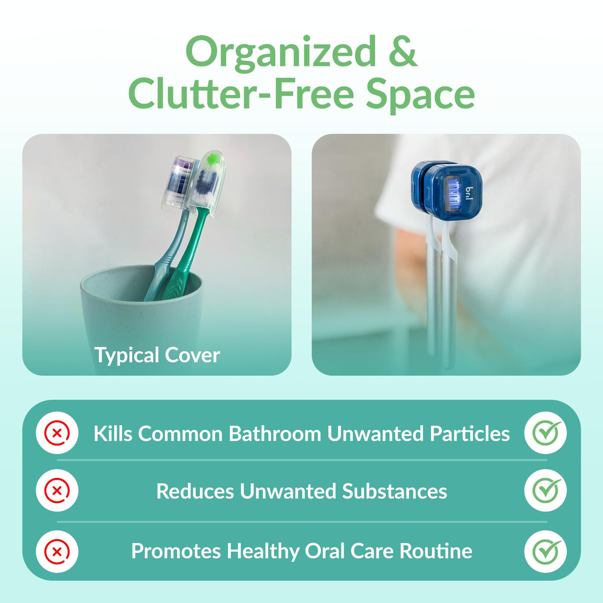 UV C Toothbrush Sanitizer and Holder (Navy)