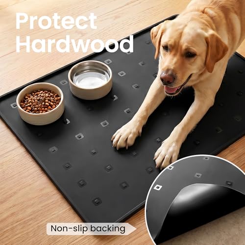Silicone Pet Feeding Mat (black / 26*18)
