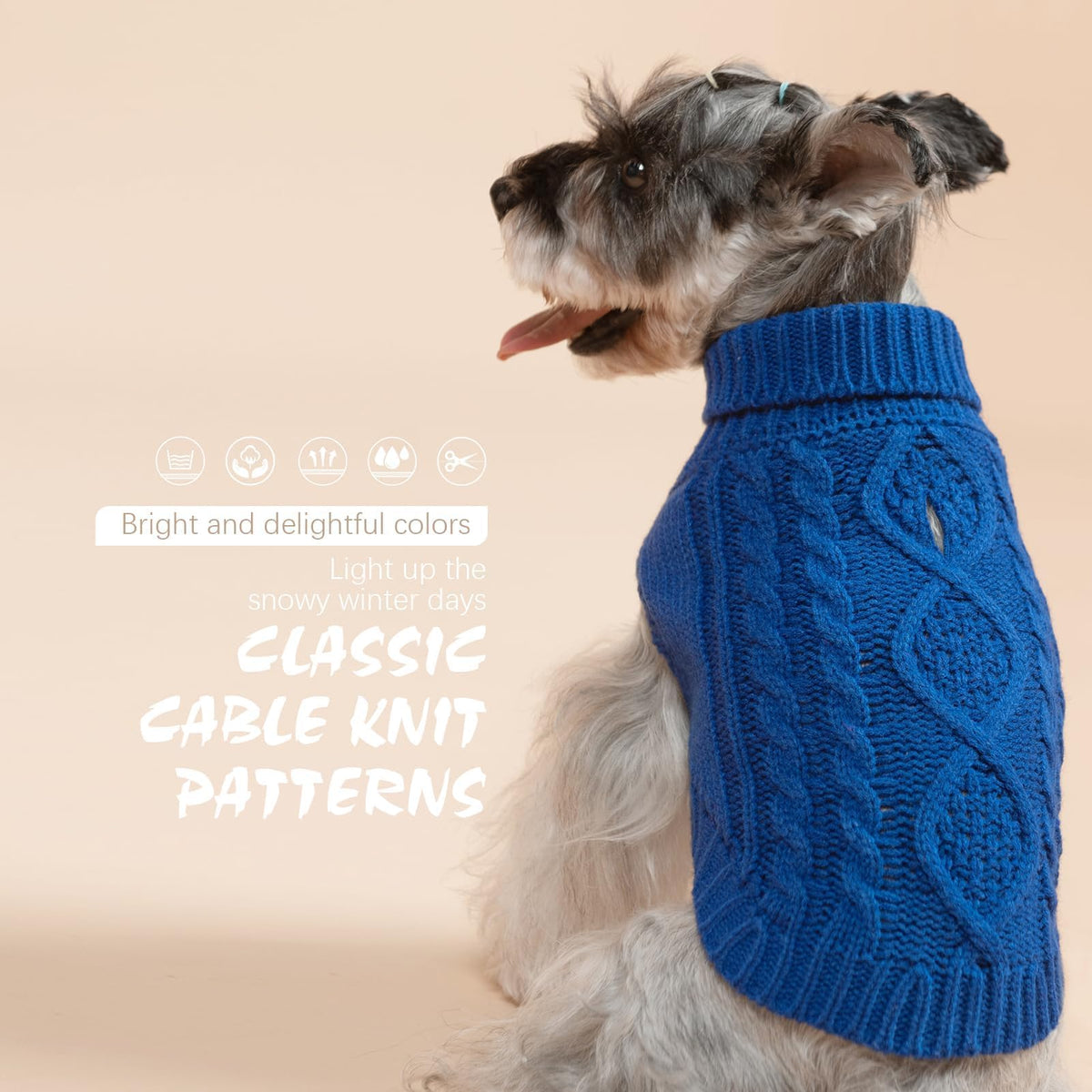 Dog Sweater for Small Dogs (DarkBlue / X-Small)