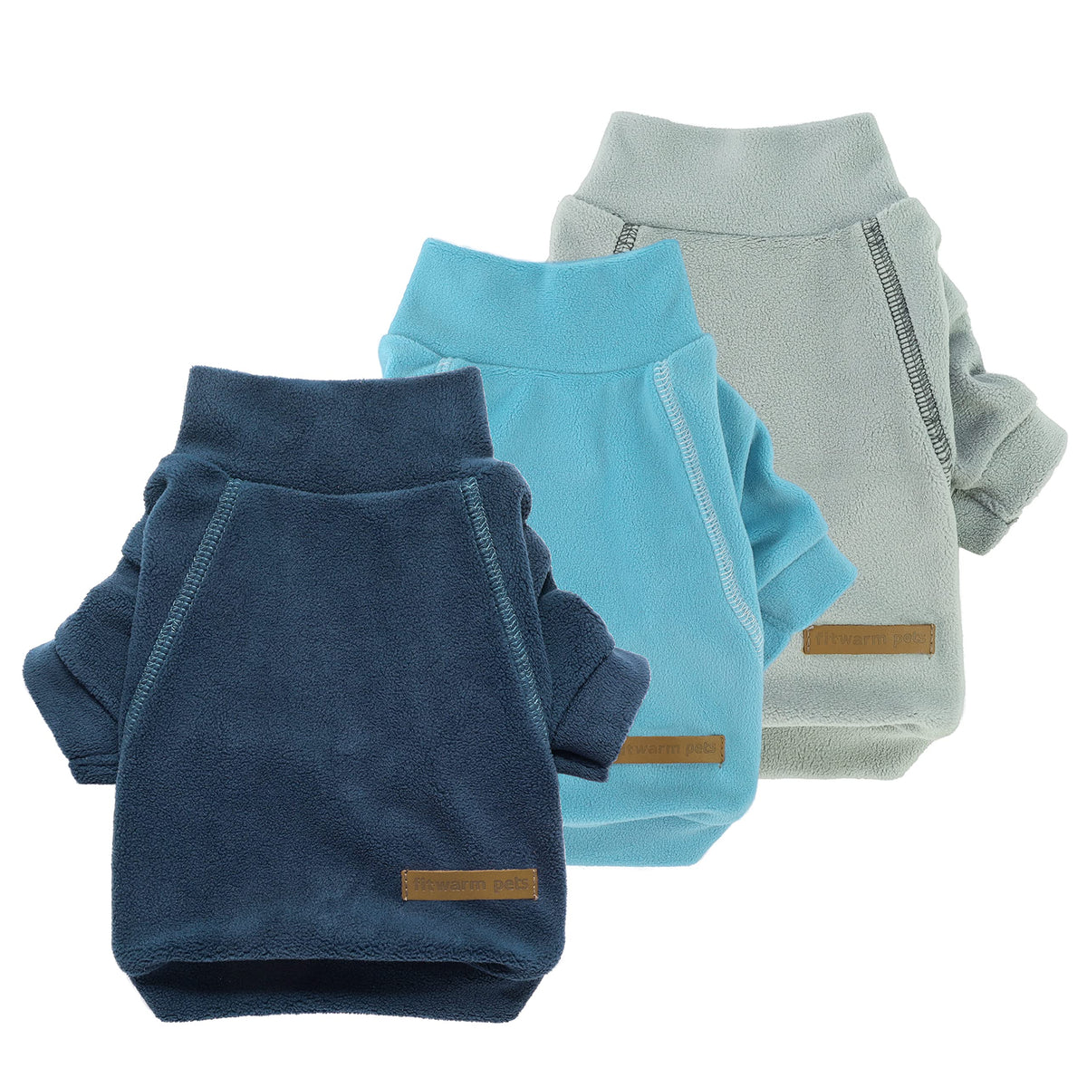 3 Pack Classic Fleece Sweater (Small / Blue-Grey-Navy)