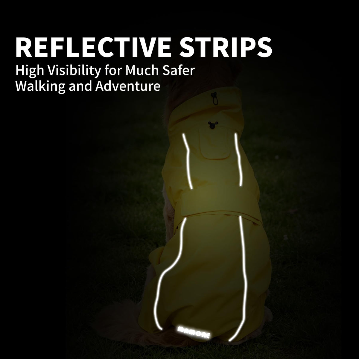 Waterproof Dog Raincoat (Yellow / Large(22-37lb))