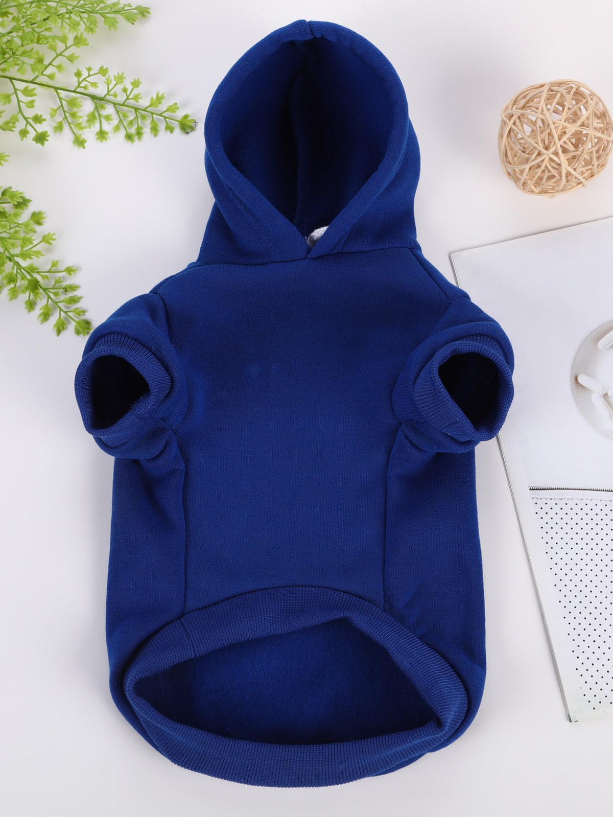 Basic Dog Hoodie Sweatshirt Puppy Sweater Warm Cat Costumes Pet Clothes for Chihuahua Puppy Kitten Small Medium Dogs Royal Blue Large (Large / Royal Blue)