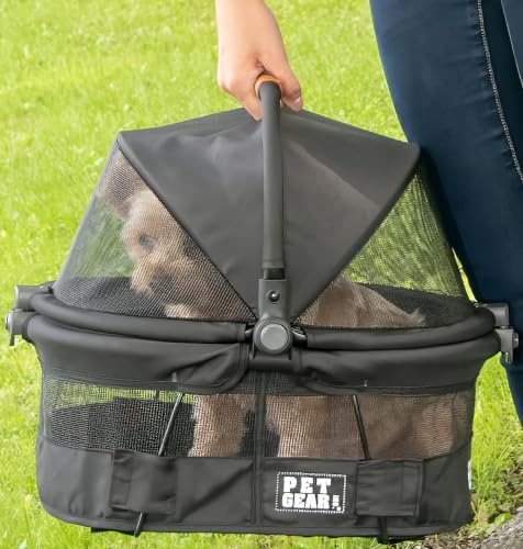 No Zip View 360 Pet Carrier & Car Seat (Graphite Black / 15.5"L x 12.5"W x 15.5"H)