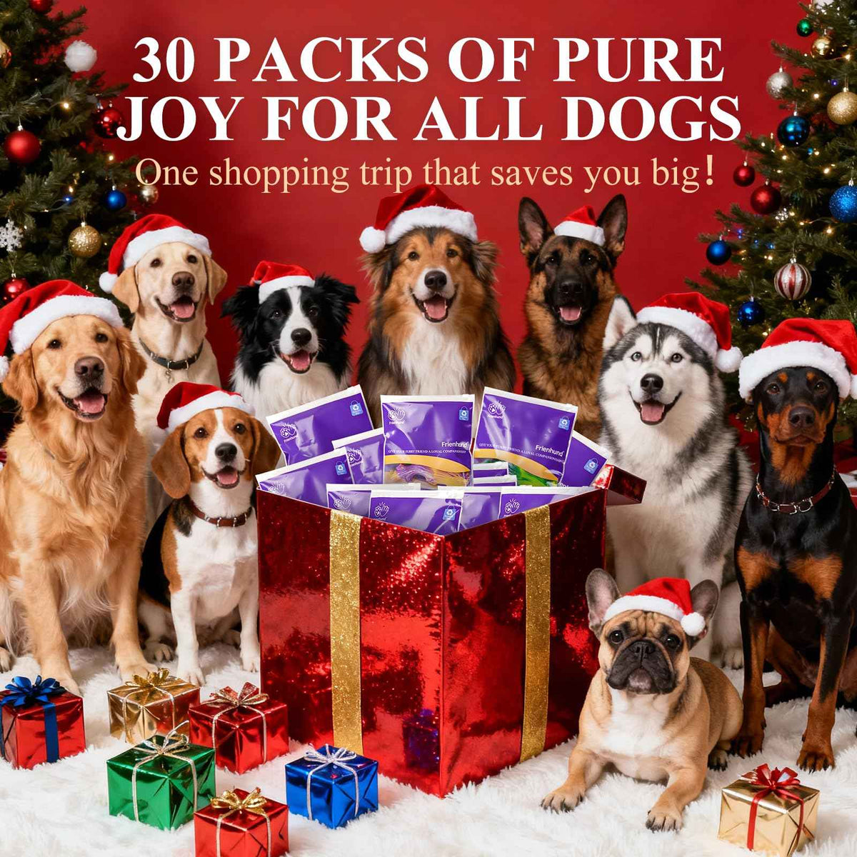 30 Pack Dog Toys for Aggressive Chewers (Multicolor-30-Pack)