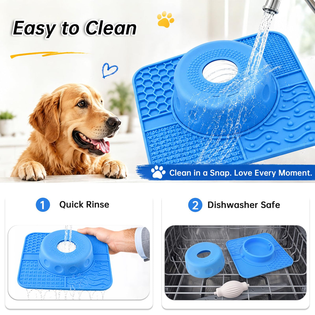 Slow Feeder Dog Bowls & Lick Mat for Dogs