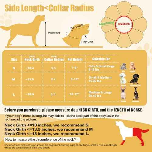 Soft Dog Cone for Dogs and Cats (M)