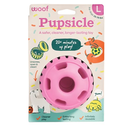 Pupsicle Interactive Dog Ball Toy for Dogs Large 25 (Pink / Large)