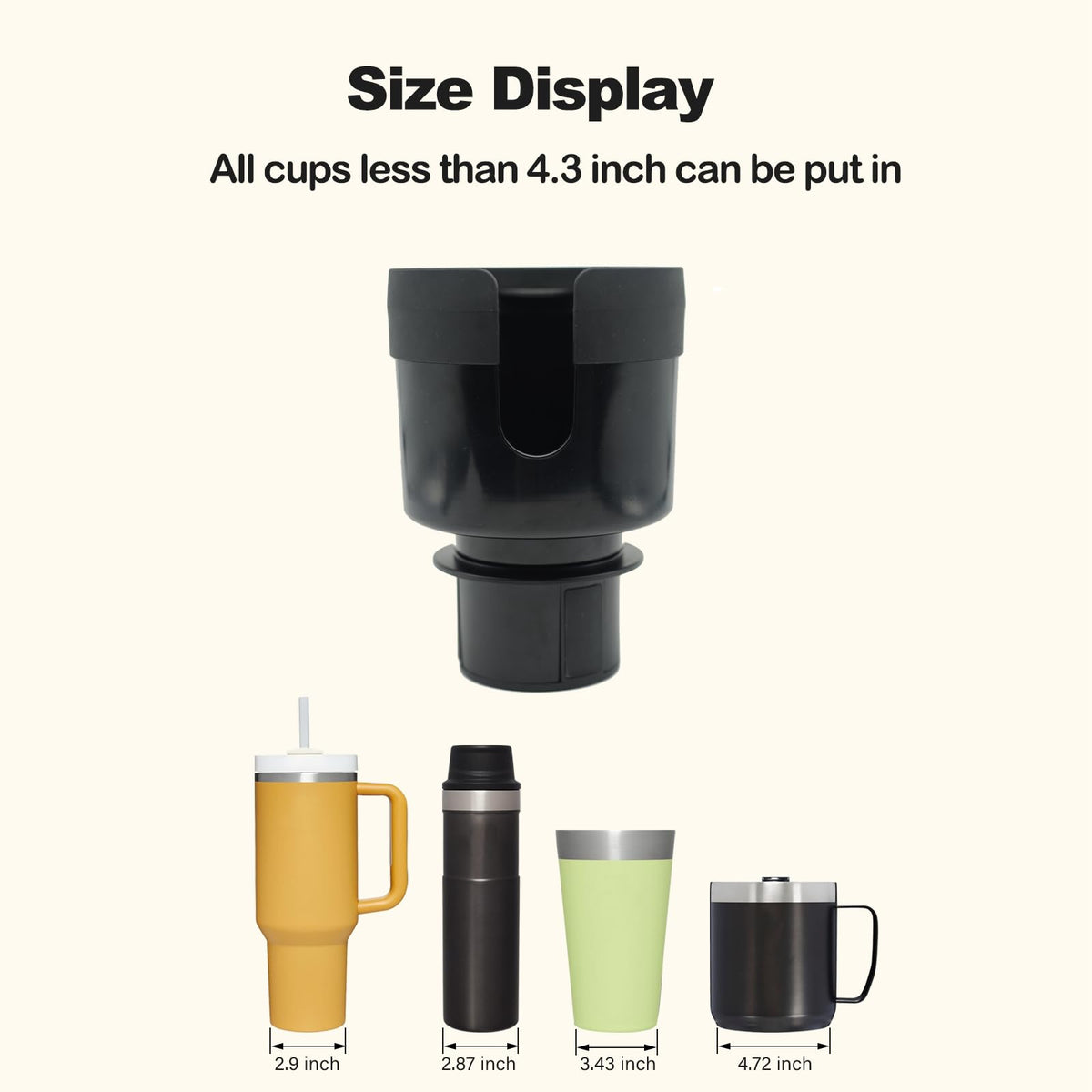 for Car Cup Holder Expander Adapter Adjustable Base Compatible with Yeti 14 (Plus)