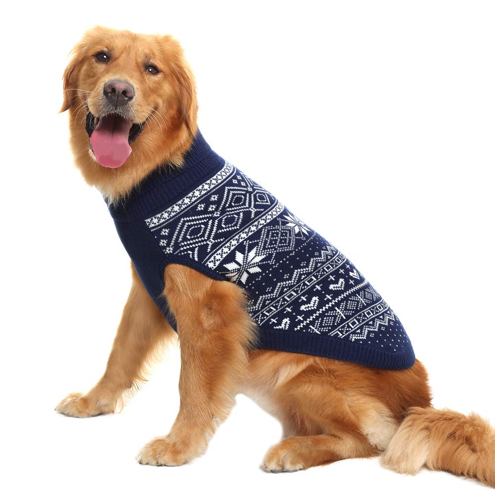 Dog Sweater Argyle (Blue / Large)
