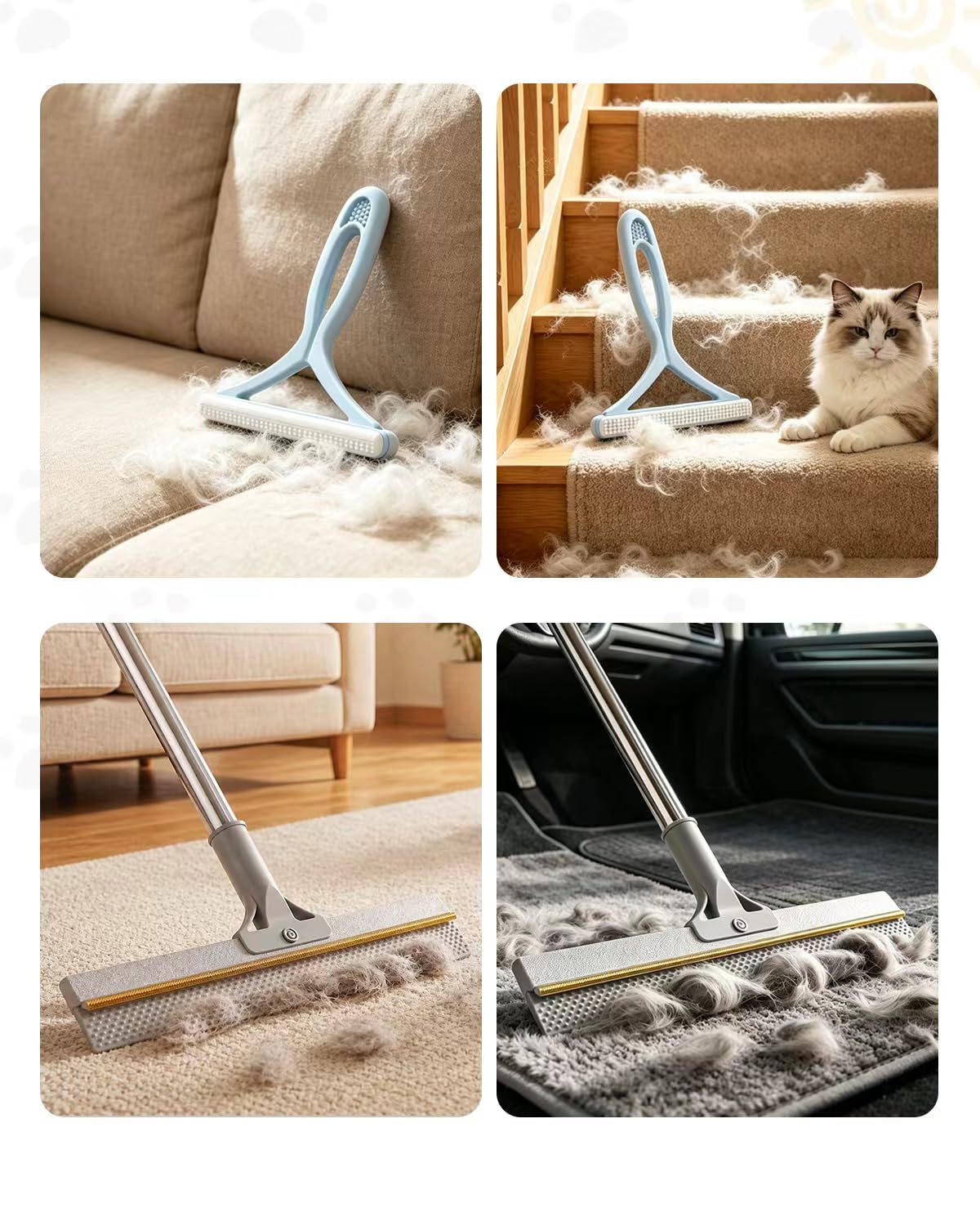 Pet Hair Remover for Carpet (gray)