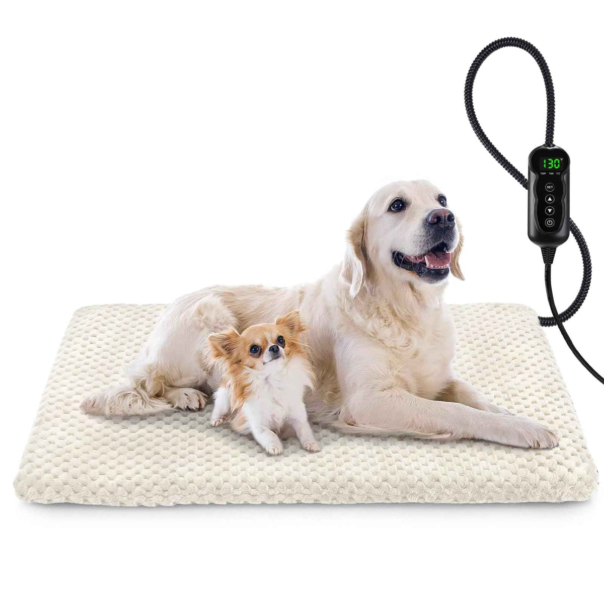 Pet Heating Pad for Cats & Dogs (L: 35" x 24" / Beige)