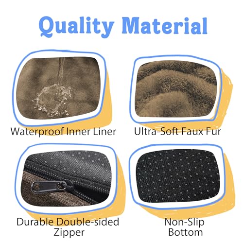 Waterproof Orthopedic Dog Bed for Large and Extra Large Dogs (Coffee / 42"L x 30"W x 7.5"Th)