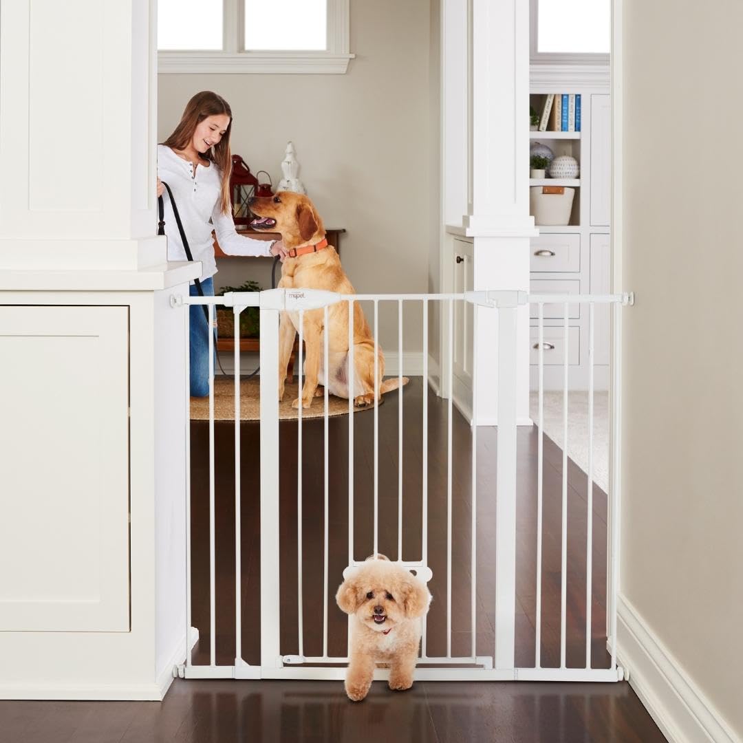 EasyPass Extra Tall & Wide Walk Thru Pet Gate (Walk Thru EasyPass / 41" Tall; 52" Wide / White)
