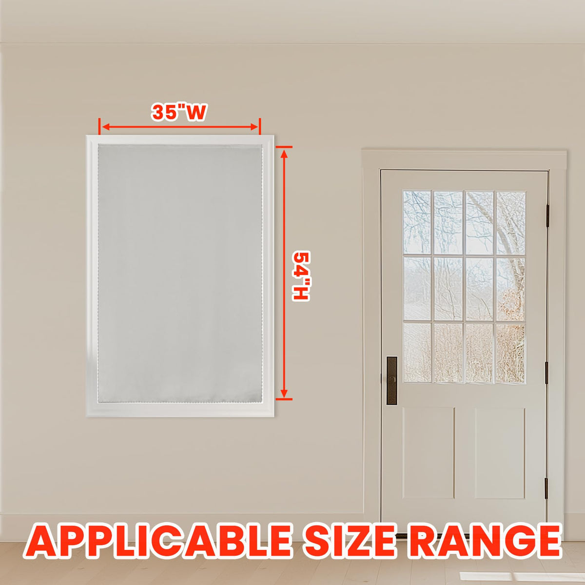 100% Blackout Self Adhesive Curtains Small Window Short Temporary Black Out Curtains Easy to Install Used for Bedroom Kitchen Window Cover (White/ Thickened / 35"W x 54"L (Pack of 1))