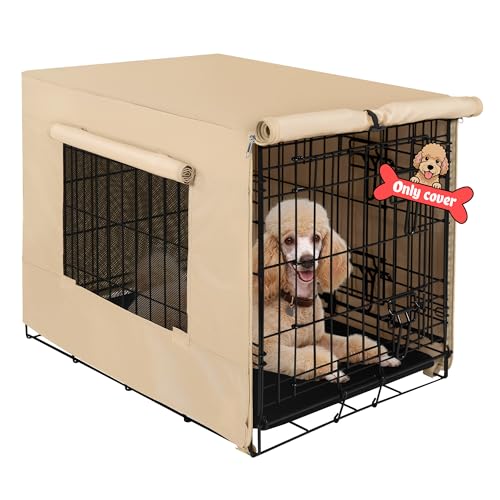 Dog Crate Cover (36.6"L x 23.0"W x 24.8"H / Beige)