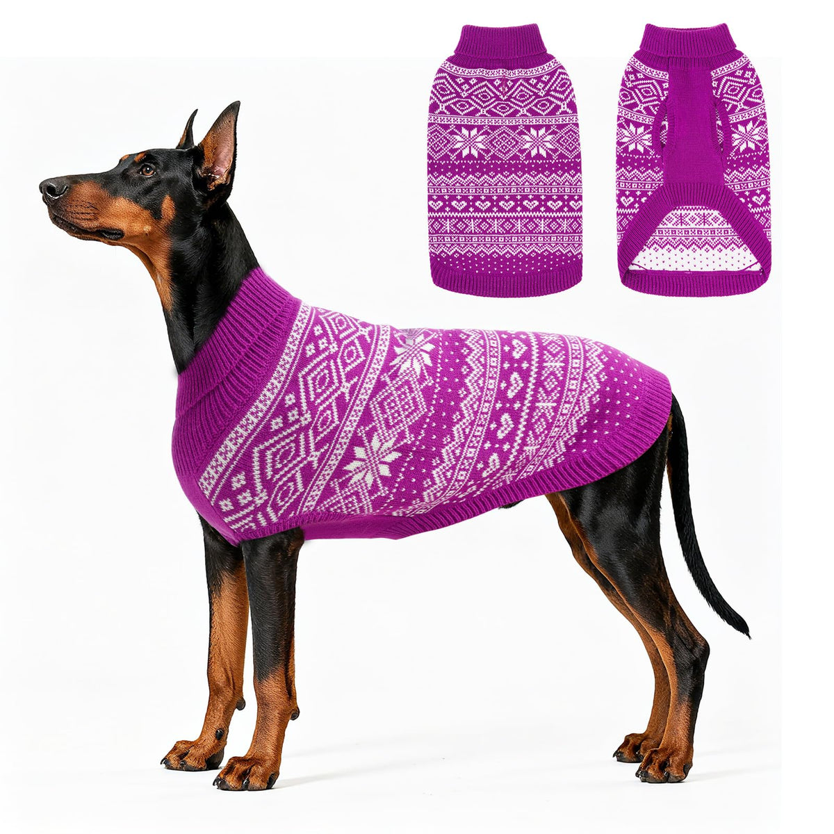 Dog Sweater Argyle (Purple / XX-Large)