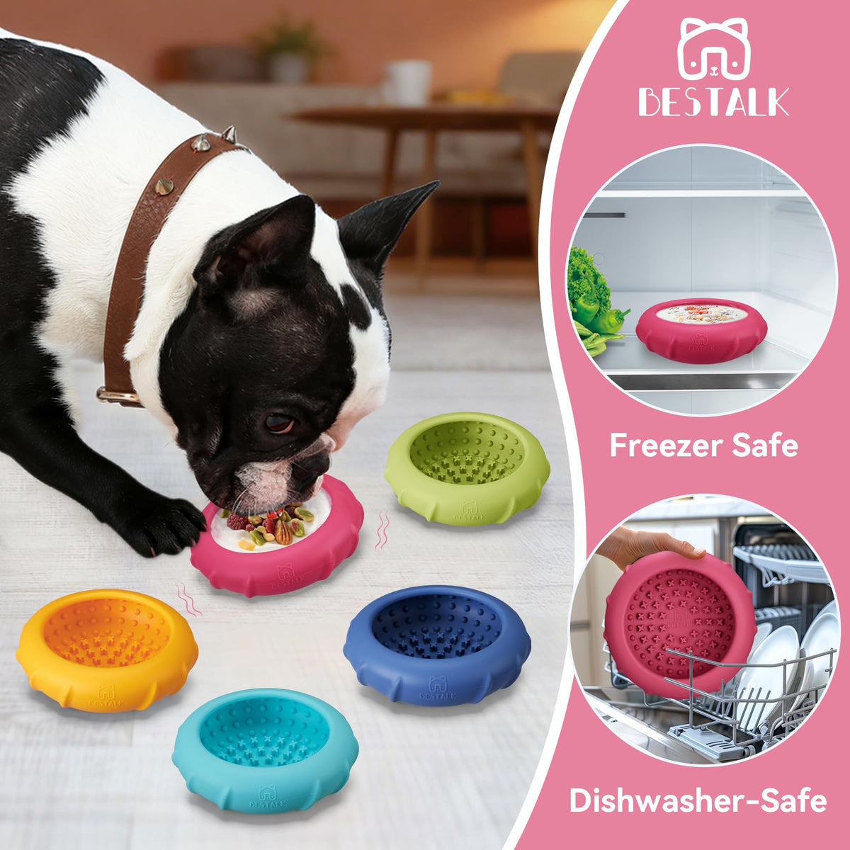 Dog Lick Bowl (Small / Rose)