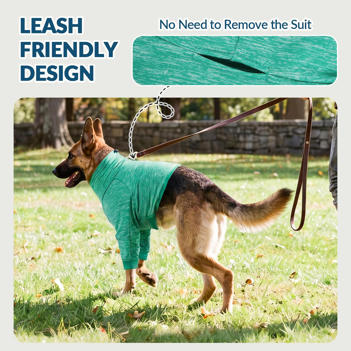 Long Sleeve Dog Shirt Pretect Pet's Front Leg Elbow Getting Calluses (XL / Green)