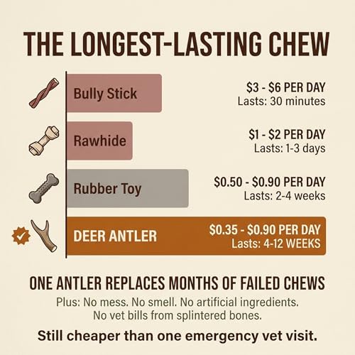 Deer Antler Dog Chew (X-Large (Dogs 65-85 lbs))