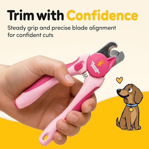 LED Dog Nail Clippers with Light (Pink / Large)