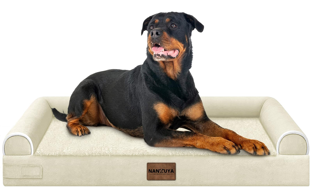 Orthopedic Dog Bed for XX (Beige / 44.0"L x 34.0"W x 6.5"Th)