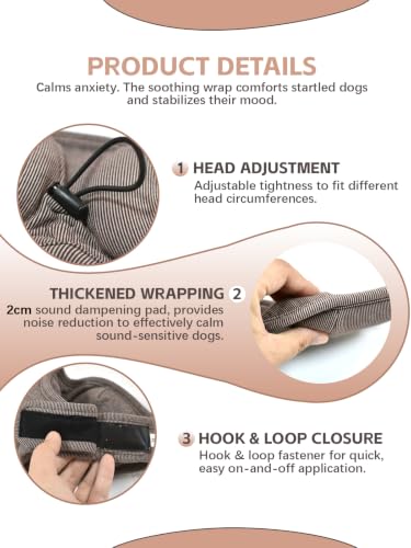 Dog Ear Cover (Khaki / M(Head Size:14-19",Rec. Weight 39–66 lbs))