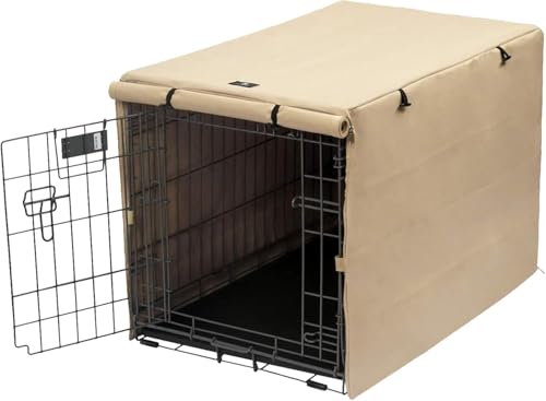 Dog Crate Cover Waterproof Kennel Cover (48.4"L x 30.3"W x 32.3"H / Beige)