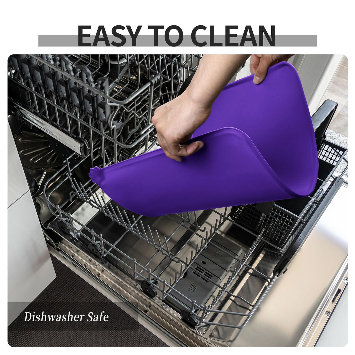 Silicone Pet Feeding Mat (Purple / 28" x 18")