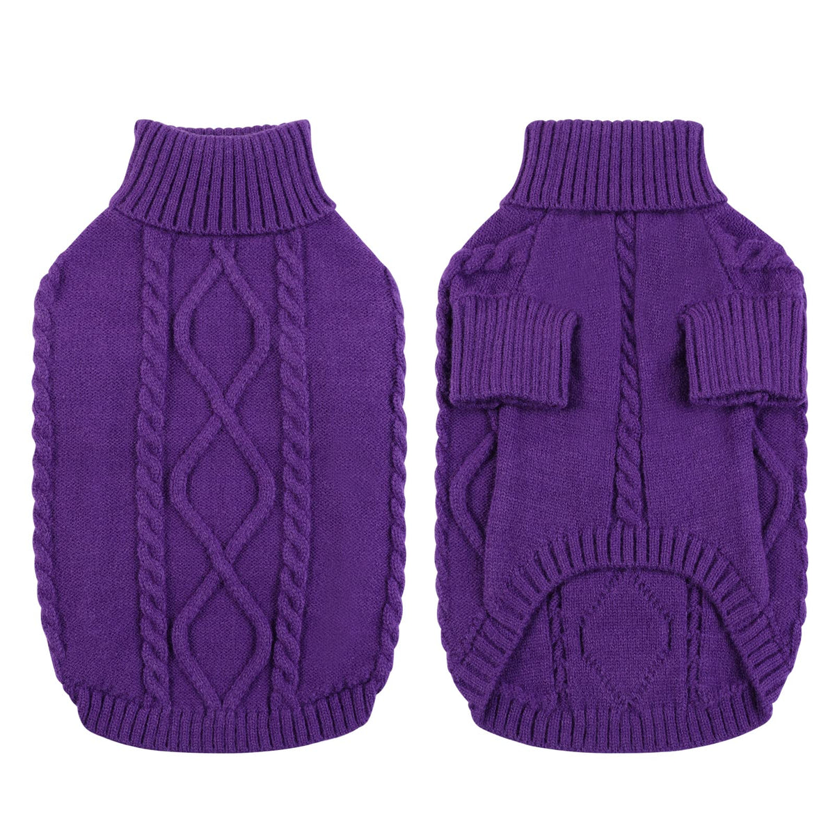 Small Dog Sweater for Small Dogs Girl (Small / Purple)