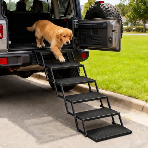 Foldable Dog Steps for High SUV Truck (6 Steps)