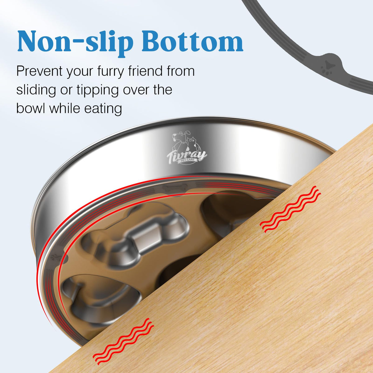 Slow Feeder Dog Bowls (5 Cups / Silver)