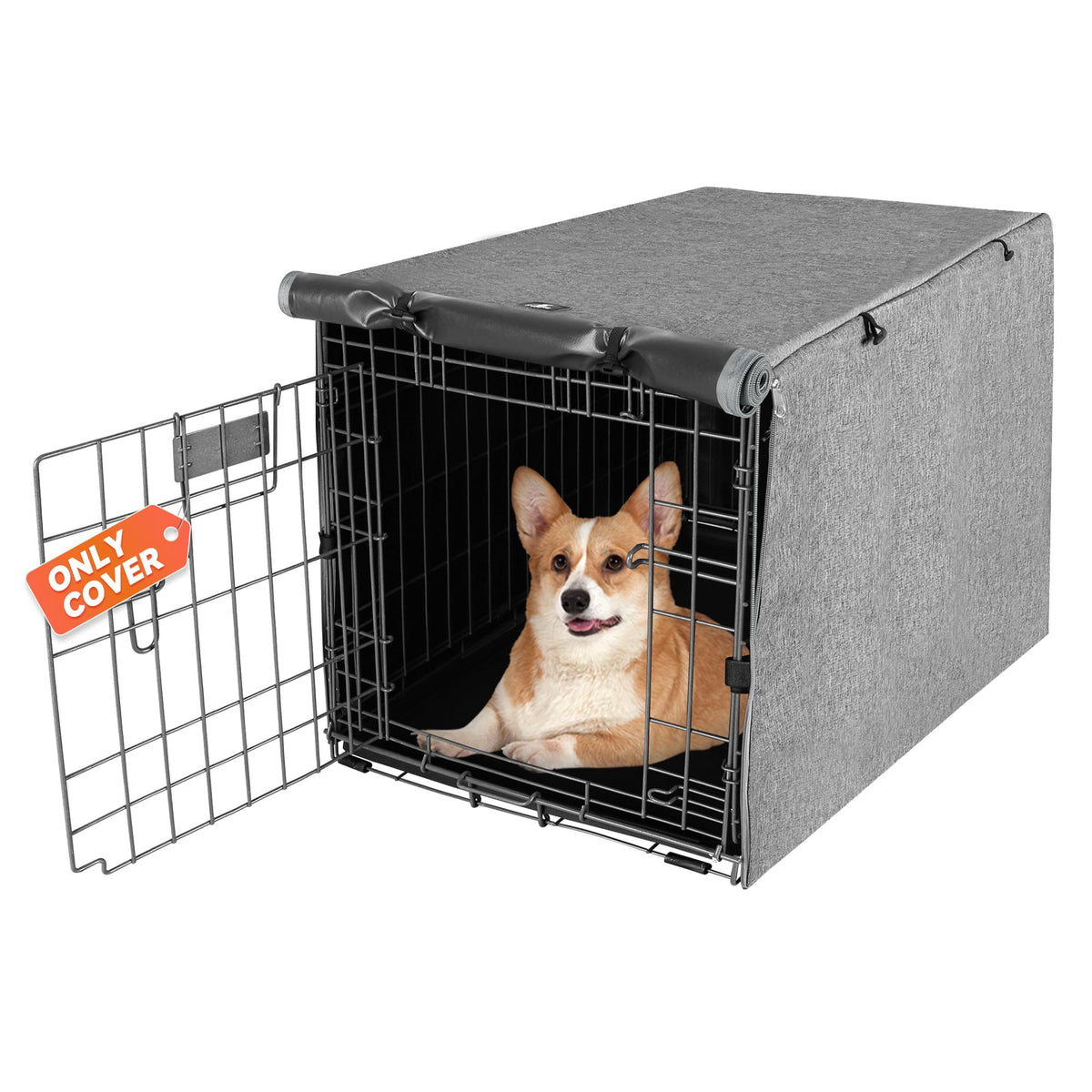 Dog Crate Cover Waterproof Kennel Cover (30.0"L x 19.0"W x 21.0"H / GREY)